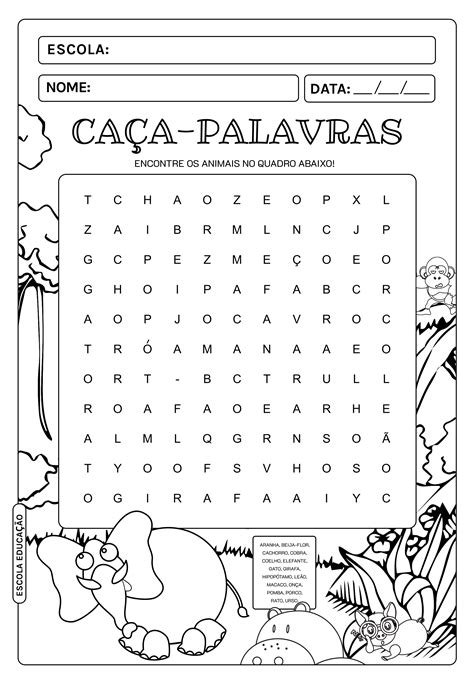 jogos caça palavras em português